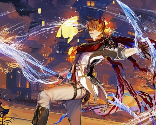 anime character Tartaglia paint by number