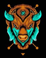 Bison Head paint by numbers