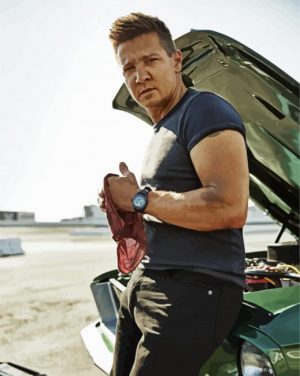 Cool Jeremy Renner paint by numbers