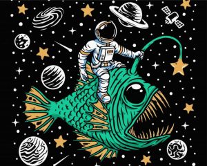 Deep Sea Fish In Space paint by numbers