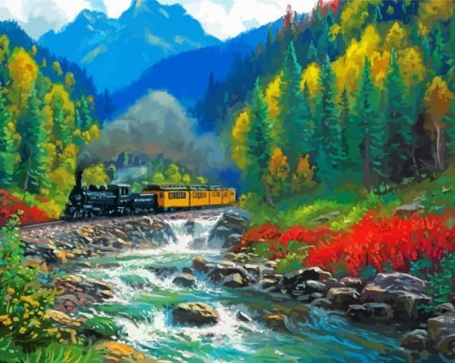 Durango Silvetron Train paint by numbers