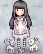 Gorjuss Girl And Birds paint by numbers