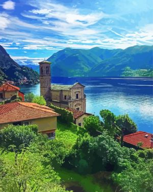 lake lugano view paint by numbers