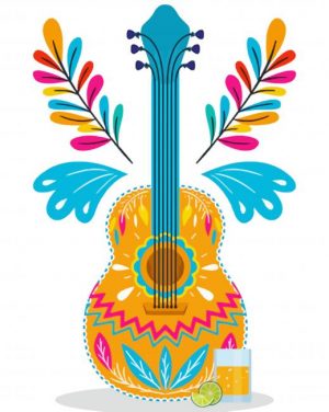 Mexican Guitar paint by numbers