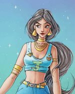 modern jasmine paint by numbers