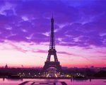 Paris Purple Sky paint by numbers