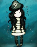 Pirate Gorjuss Girl paint by numbers