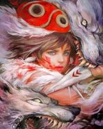 Princess Mononoke Studio Ghibli paint by numbers