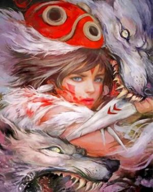 Princess Mononoke Studio Ghibli paint by numbers