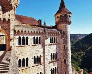 rocamadour village tower paint by number