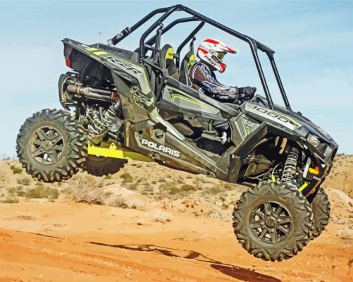 side by side polaris in the desert paint by numbers