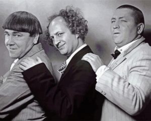 The Three Stooges Black And White paint by numbers