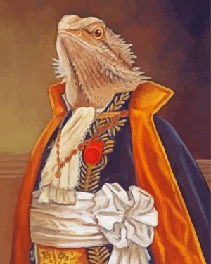 Vintage Breaded Dragon paint by numbers