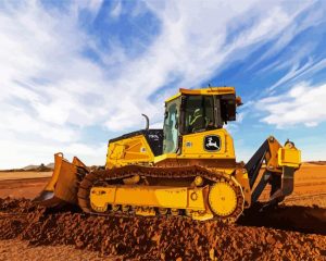 Yellow Dozer Paint By Numbers