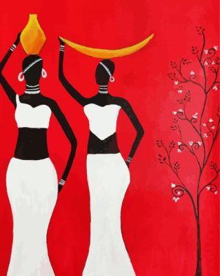 African Abstract Ladies paint by numbers
