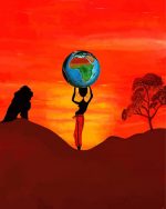 African Abstract Lady paint by numbers