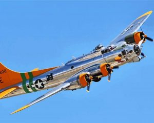 B17 Bomber Plane paint by numbers