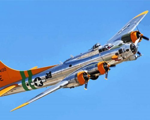 B17 Bomber Plane paint by numbers