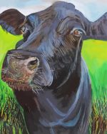 Black Cow paint by number