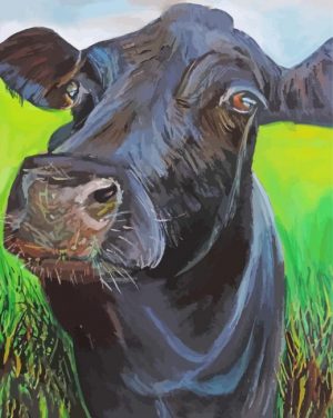 Black Cow paint by number