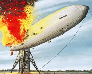 Hindenburg Disaster paint by numbers