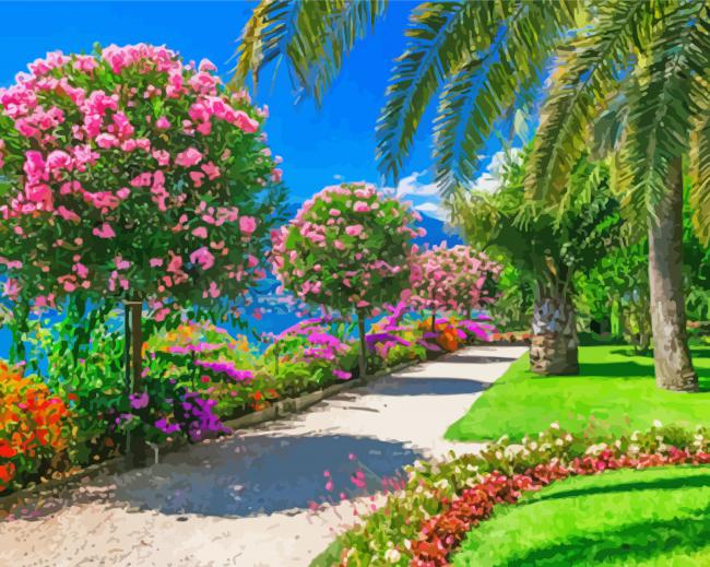 Isola Madre Lake Maggiore Italy paint by number