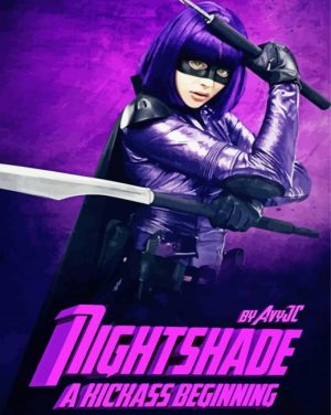 Kickass Lady Hero paint by numbers paint by numbers