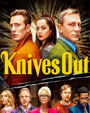 Knives Out Poster paint by numbers