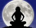 Moon Woman Listening To Music paint by numbers