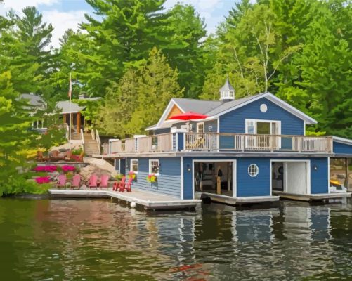 Muskoka Canada paint by number