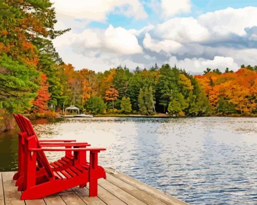 Muskoka Landscape paint by numbers