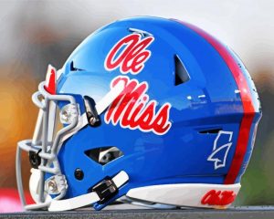 Ole Miss Rebels Helmet paint by number