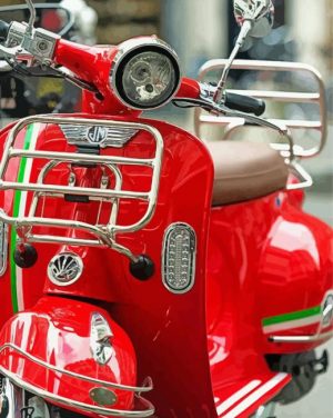 Red Lambretta paint by numbers