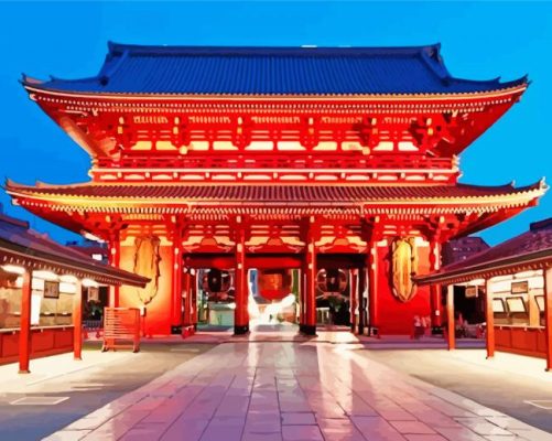 Senso Ji Tokyo paint by numbers