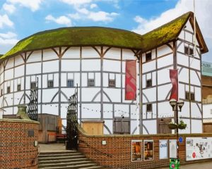 Shakespeare's Globe Theatre London paint by numbers