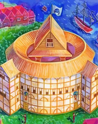 Shakespeare's Globe Theatre Art paint by numbers