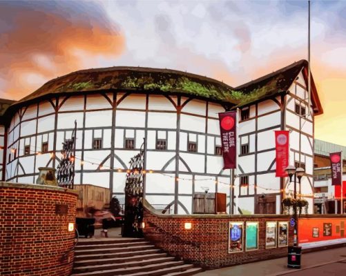 Shakespeare's Globe Theatre paint by numbers