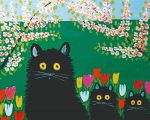 Three Cats Maud Lewis paint by numbers