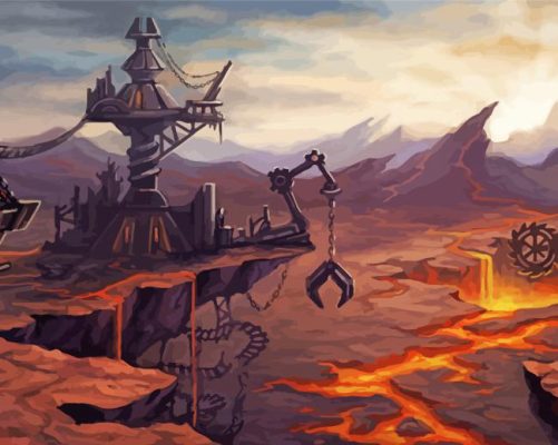 Valley of Death Landscape paint by numbers