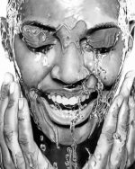 Woman Washing Her Face paint by numbers