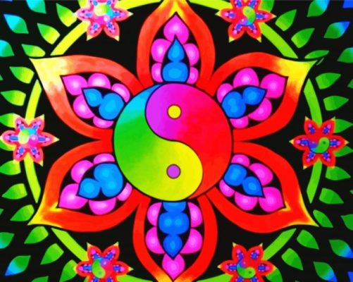 Yin Yang Mandala Art paint by number