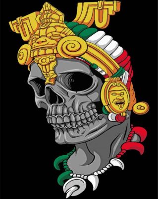 Aesthetic Aztec Skull paint by numbers paint by numbers