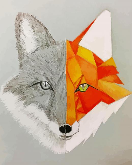 Aesthetic Fox paint by number