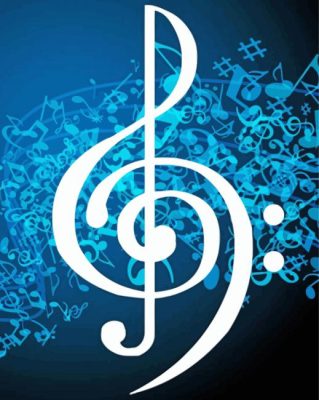 Aesthetic Musical Symbols paint by numbers
