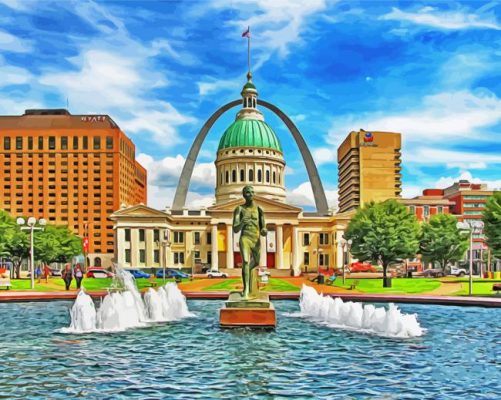 Aesthetic Old Courthouse paint by numbers