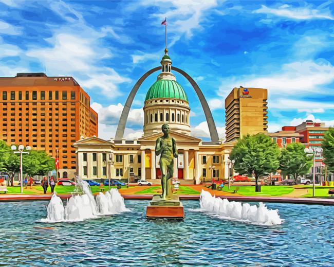 Aesthetic Old Courthouse paint by numbers