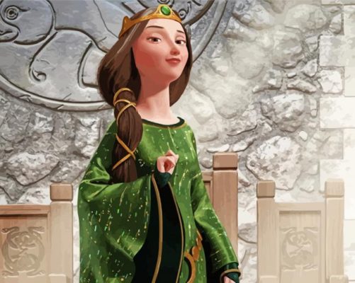 Beautiful Queen Elinor paint by numbers