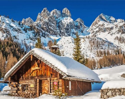 Aesthetic Winter Alpps paint by numbers