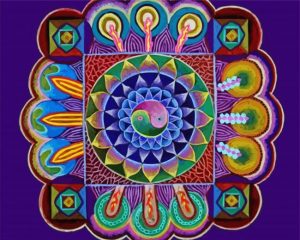 Aesthetic Yin Yang Mandala paint by number