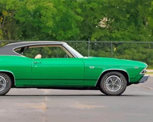 Aesthetic Green Chevelle 1969 paint by numbers